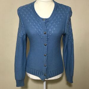 Reine Schurwolle Pure LaineVierge Wool Embroidered Women Sweater Size 32